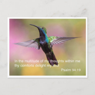 Biblical verse - Psalm 94 verse 19 Postcard