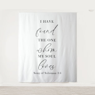 Biblical Wedding Backdrop – I Have Found the One  Tapestry