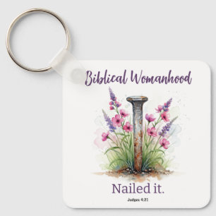 Biblical Womanhood Jael Inspirational Scripture Key Ring