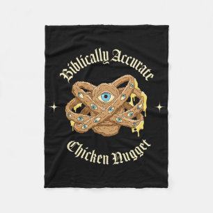 Biblically Accurate Chicken Nugget Fleece Blanket
