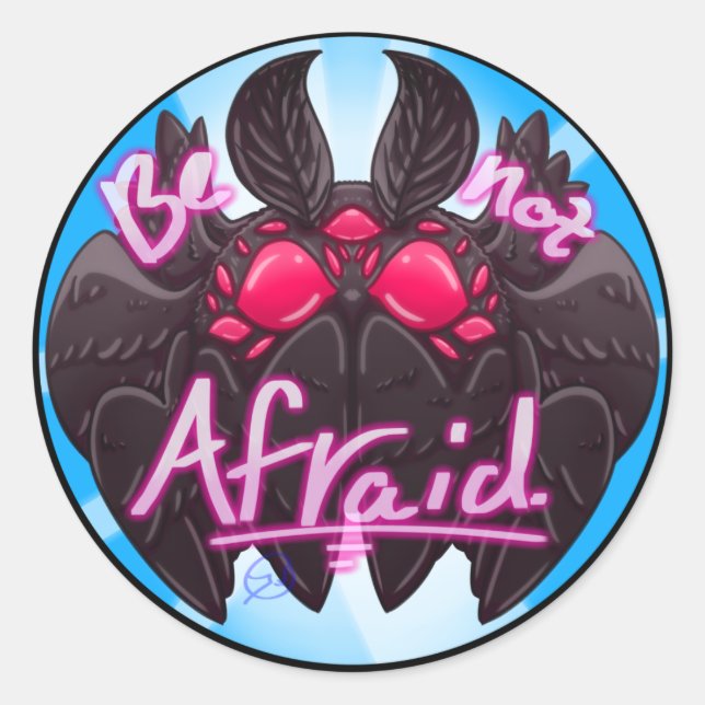 Biblically accurate Mothman stickers (Front)