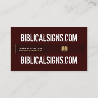 Biblicalsigns.com business cards