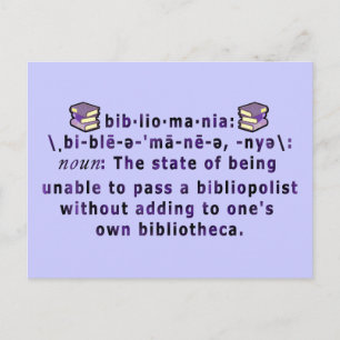 Bibliomania Postcard