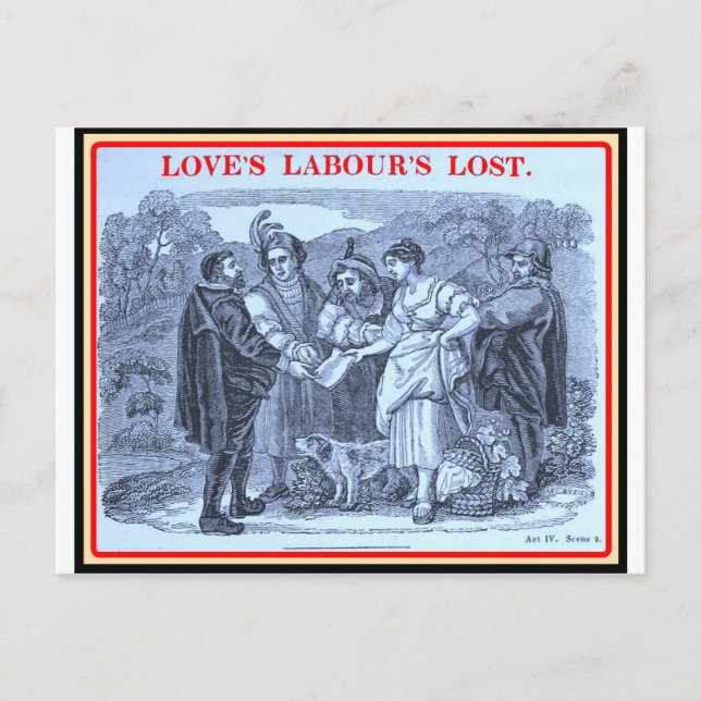Bibliomania: Shakespeare - Love's Labour's Lost Postcard (Front)