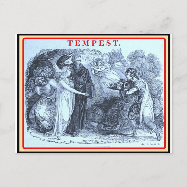 Bibliomania: Shakespeare The Tempest Postcard (Front)