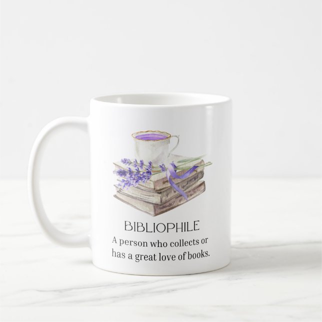 bibliophile book lover coffee mug (Left)