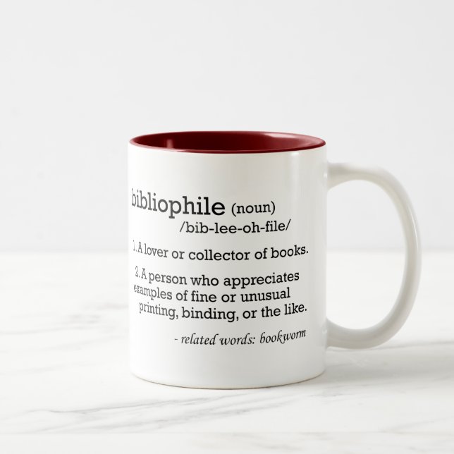 bibliophile, defined Two-Tone coffee mug (Right)