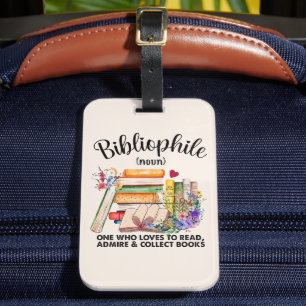 Bibliophile Definition Luggage Tag