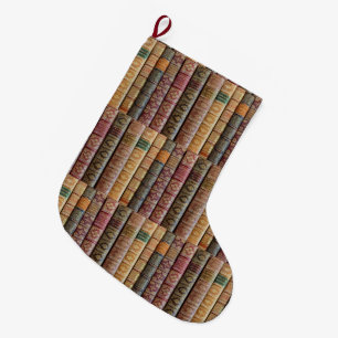 Bibliophile  large christmas stocking