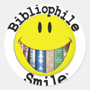 Bibliophile Smile Classic Round Sticker