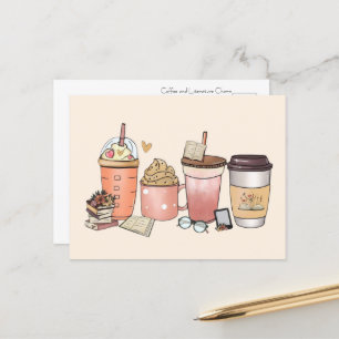 Bibliophiles and Caffeine Enthusiasts Postcard