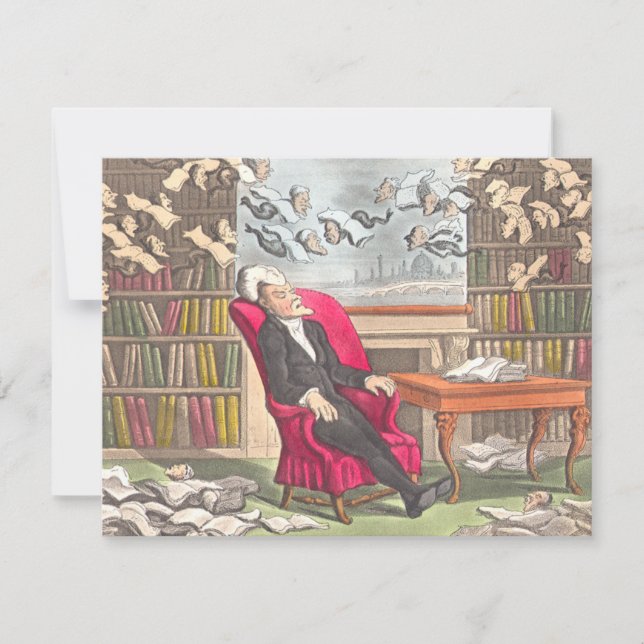 Bibliophile's Dream Unique Book Club Invitation (Front)