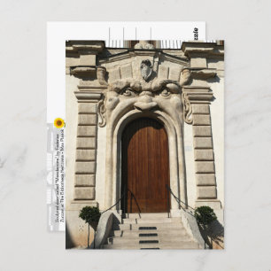 Bibliotheca Hertziana's door. Rome, Italy postcard