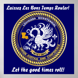 Bicentennial Louisiana 20 X 20 Party See Notes Poster