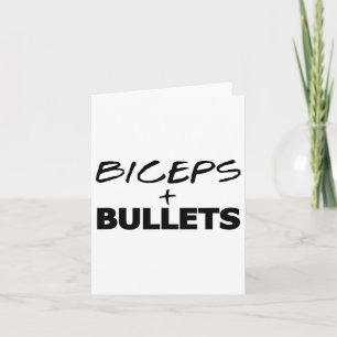 Biceps And Bullets Workout Fitness Bodybuilding Gi Card