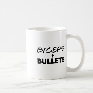 Biceps And Bullets Workout Fitness Bodybuilding Gi Coffee Mug