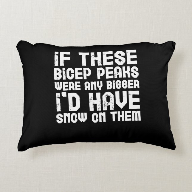 Biceps Fitness Gym Workout Arm Day Decorative Cushion (Front)