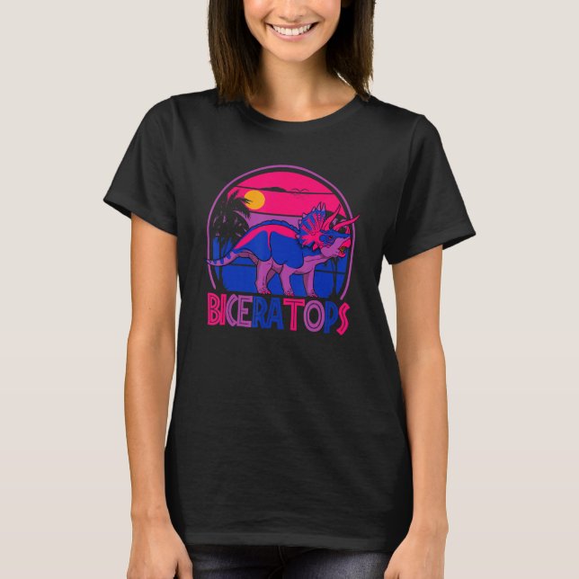 Biceratops Bisexual Ceratops Dinosaur LGBT Pride M T-Shirt (Front)