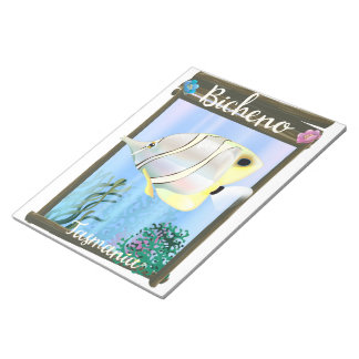 Bicheno Tasmania vintage travel poster Notepad