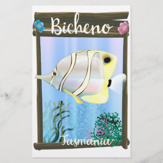 Bicheno Tasmania vintage travel poster Stationery