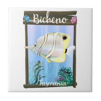 Bicheno Tasmania vintage travel poster Tile