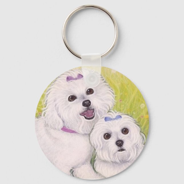 Bichon Babies key ring (Front)