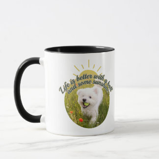 Bichon & Ball Dandelion Days Mug