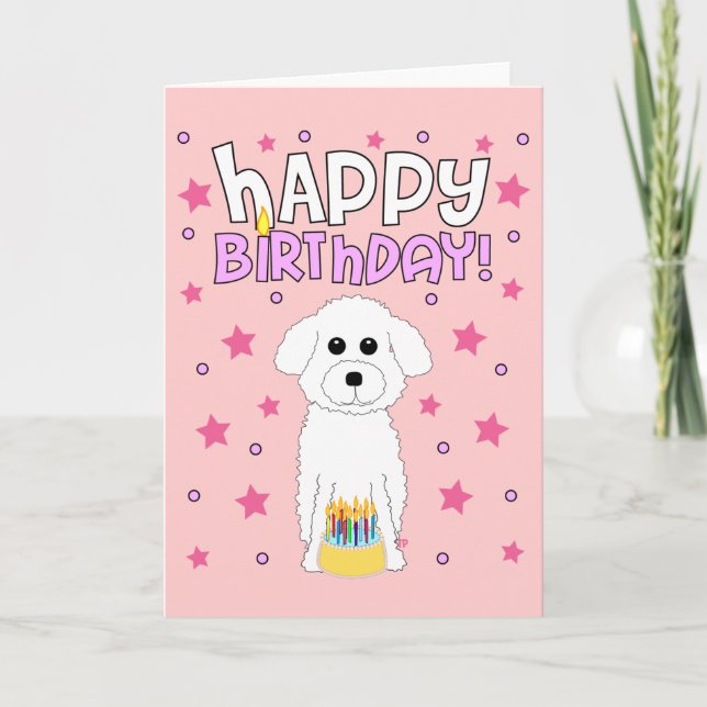 Bichon Birthday Card (Front)