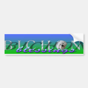 bichon blessings logo_edited-2 bumper sticker