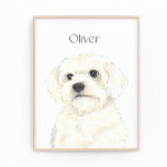 Bichon, Bolognese, Coton, Havanese, Maltese Art Photo Print<br><div class="desc">I am in love with this beautifully detailed watercolor illustration of a bichon, bolognese, coton de tulear, havanese, or maltese! Personalise these art prints with your name or monogram to compliment your decor and change fonts by selecting the "edit using design tool" option at personalisation. Shop the rest of my...</div>