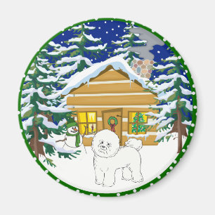 bichon cabin magnet