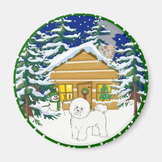 bichon cabin magnet