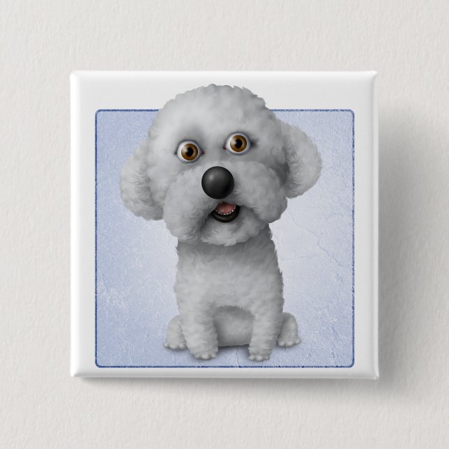 Bichon Frise 15 Cm Square Badge (Front)