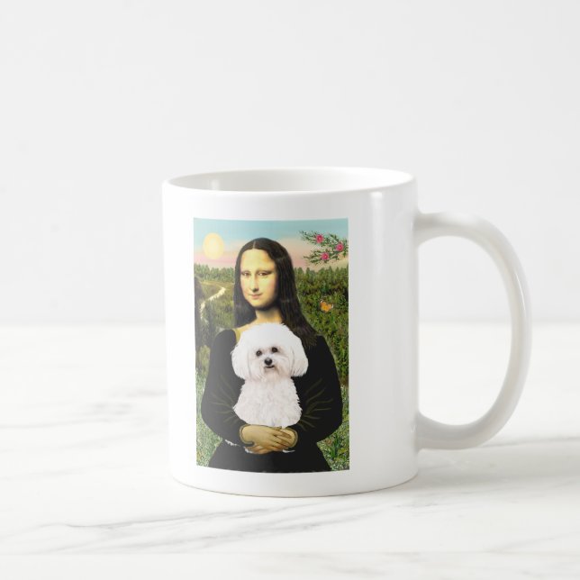 Bichon Frise 2R - Mona Lisa Coffee Mug (Right)