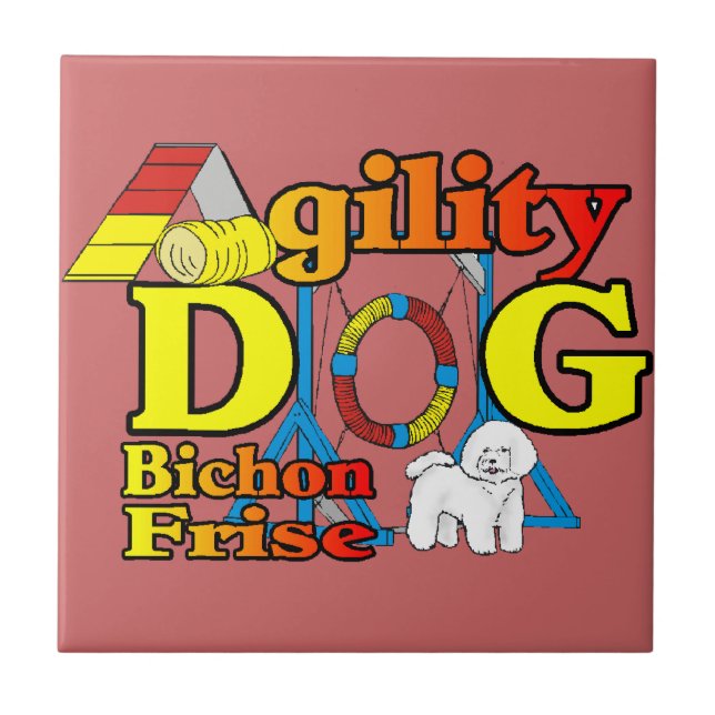 Bichon Frise Agility Tile (Front)