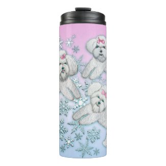Bichon Frise and Bolognese dogs Thermal Tumbler