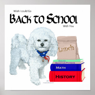 Bichon Frise Back to School Poster