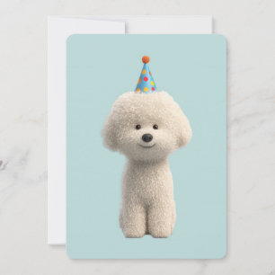 Bichon Frise Birthday Party Invitation