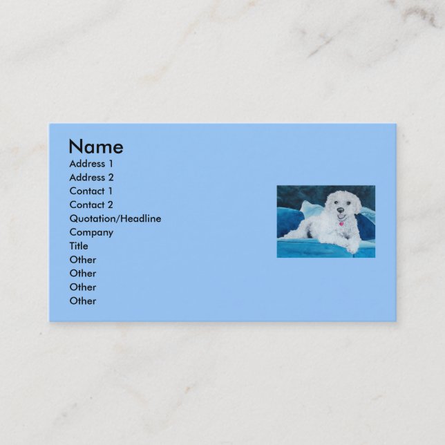 Bichon Frise Buddy Business Card (Front)