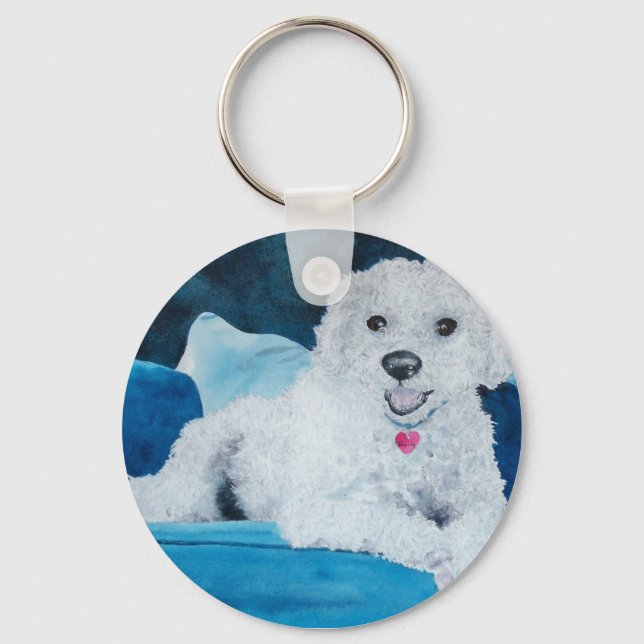 Bichon Frise Buddy Key Ring (Front)