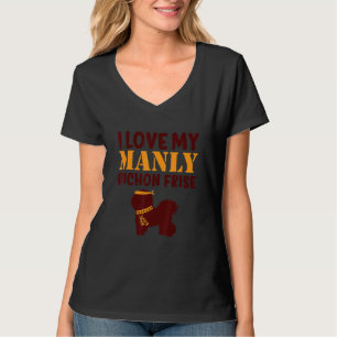 Bichon Frise Canine   Boy Dog Pup Gender Reveal Cu T-Shirt