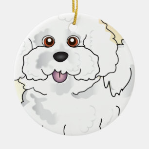 Bichon Frise Ceramic Tree Decoration