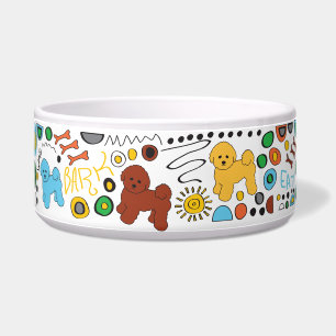 BICHON FRISE CHAOS Large Pet Bowl