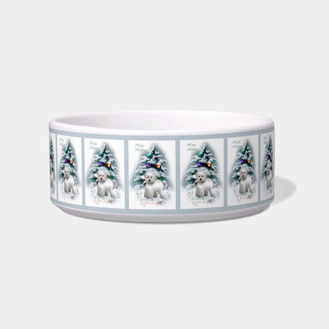 Bichon Frise Christmas  Bowl (Front)