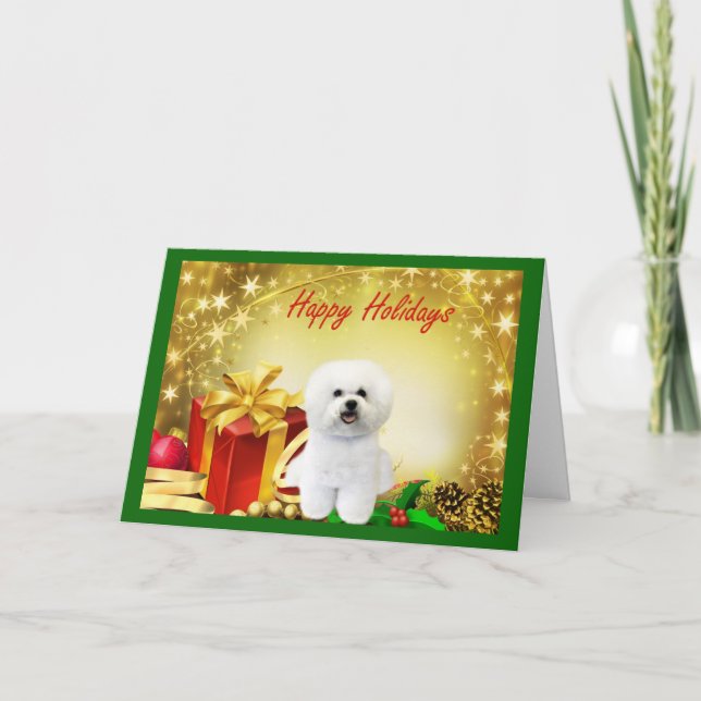Bichon Frise Christmas Card Gifts (Front)