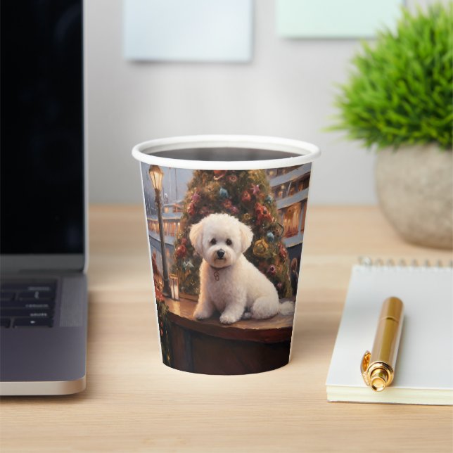 Bichon Frise Christmas Cruise: Pawsome Holiday  Paper Cups (Insitu)