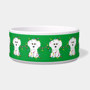 Bichon Frise Christmas Dog Bowl