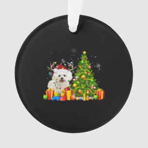 Bichon Frise Christmas Dog Lover Xmas Santa Ornament
