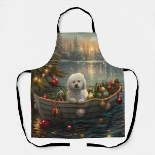 Bichon Frise Christmas Festive Voyage Apron