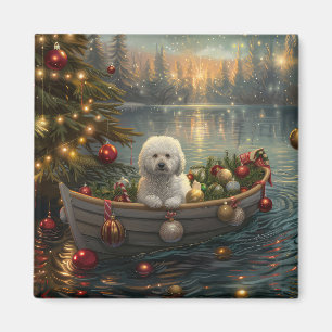 Bichon Frise Christmas Festive Voyage Magnet